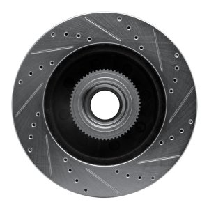 Ford F-250 Brake Rotor (1) - Front Left - R1 Concepts - Drilled & Slotted - Silver - `06-`12